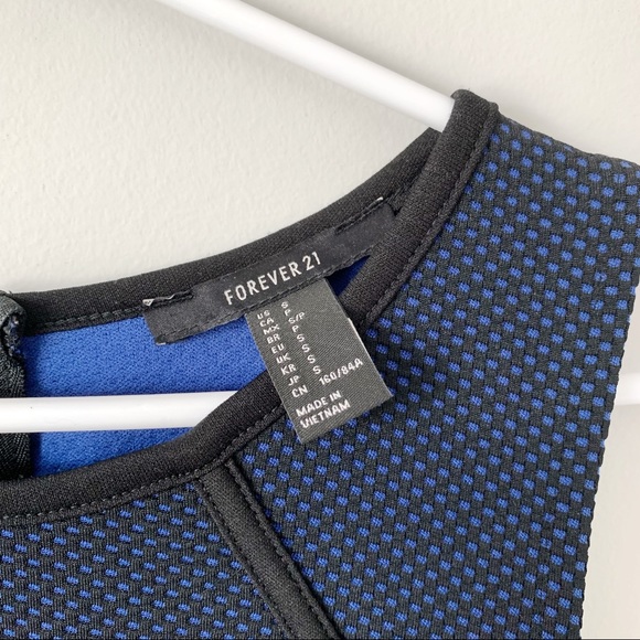 Black/Blue Perforated Dress - Picture 3 of 4